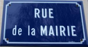 Plaque Rue de la Mairie